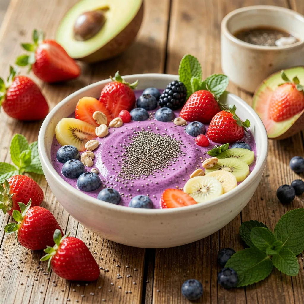 Minimal illustration of a pause moment with soft blue tones